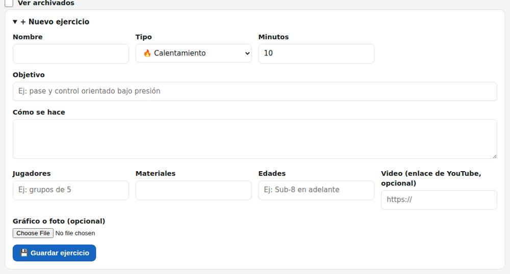 Nuevo ejercicio