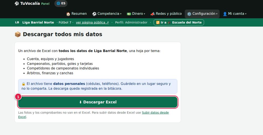 Descargar todos mis datos