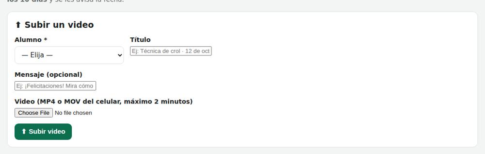 Subir un video