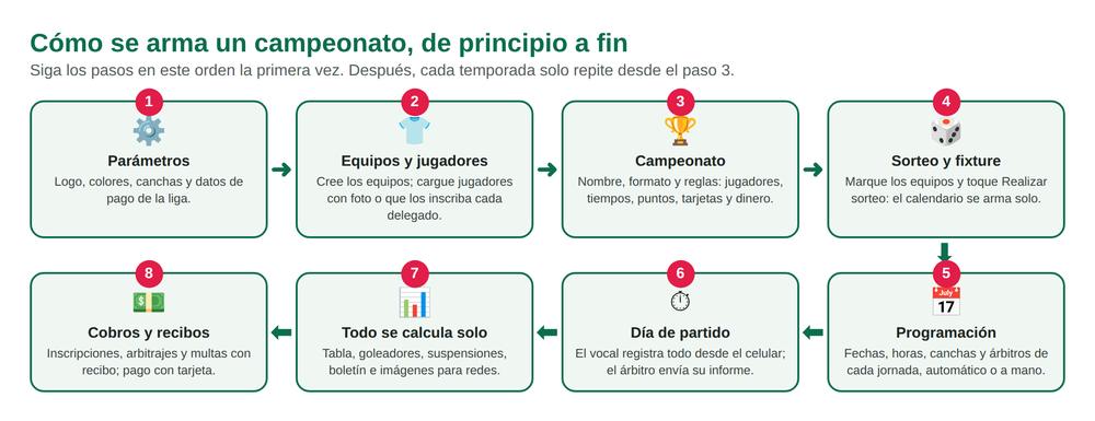 Diagrama: cómo se arma un campeonato de principio a fin