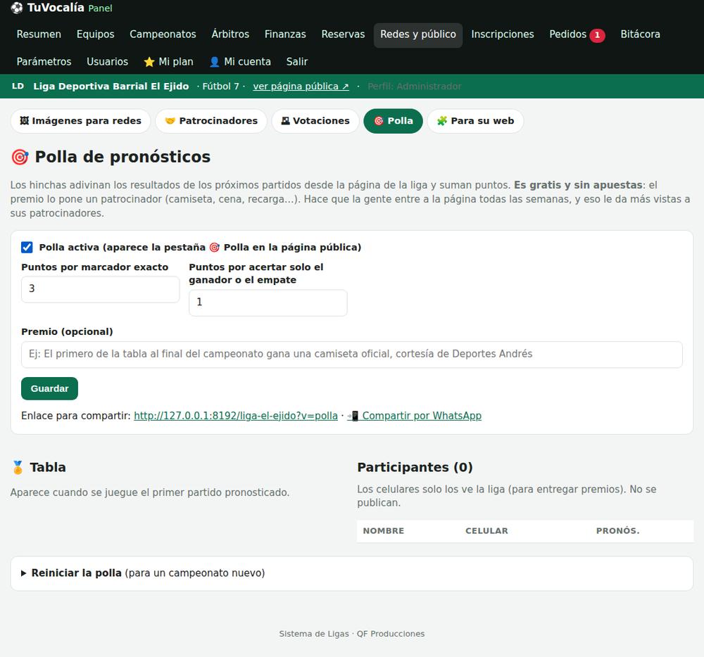 Polla de pronósticos