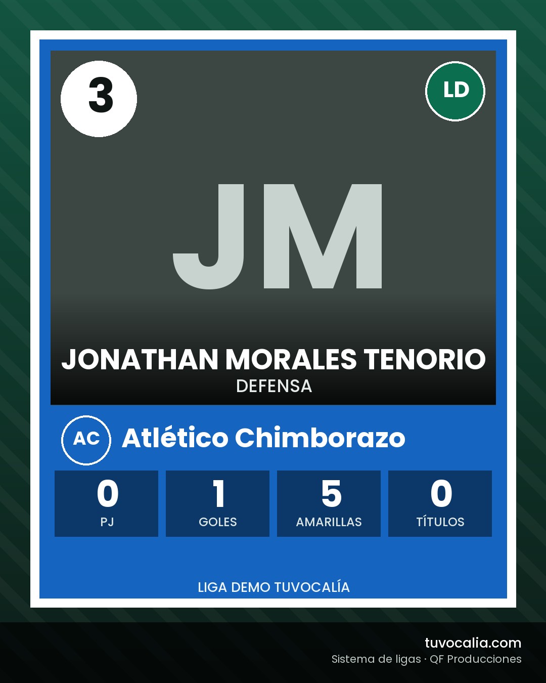 Cromo de Jonathan Morales Tenorio