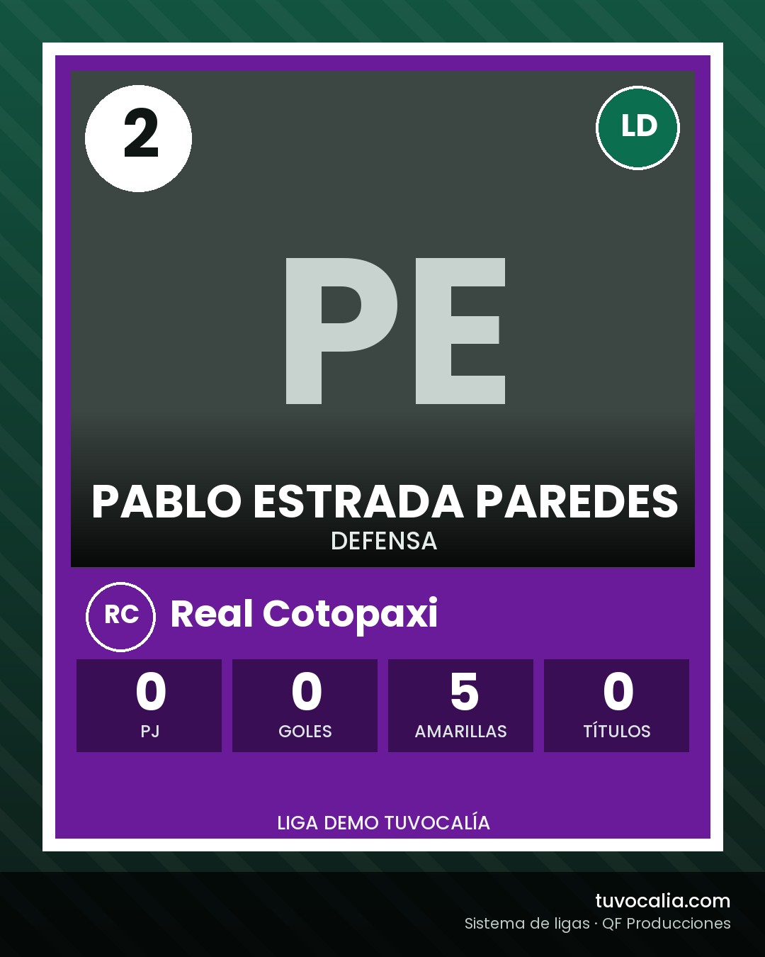 Cromo de Pablo Estrada Paredes
