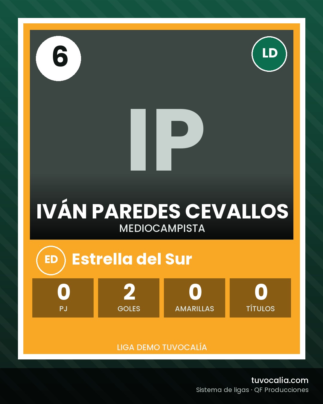 Cromo de Iván Paredes Cevallos