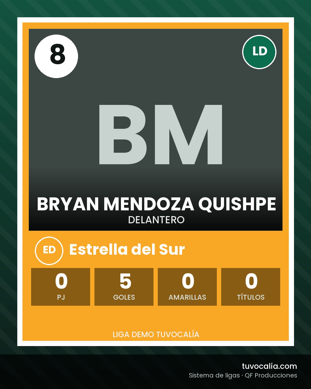Cromo de Bryan Mendoza Quishpe