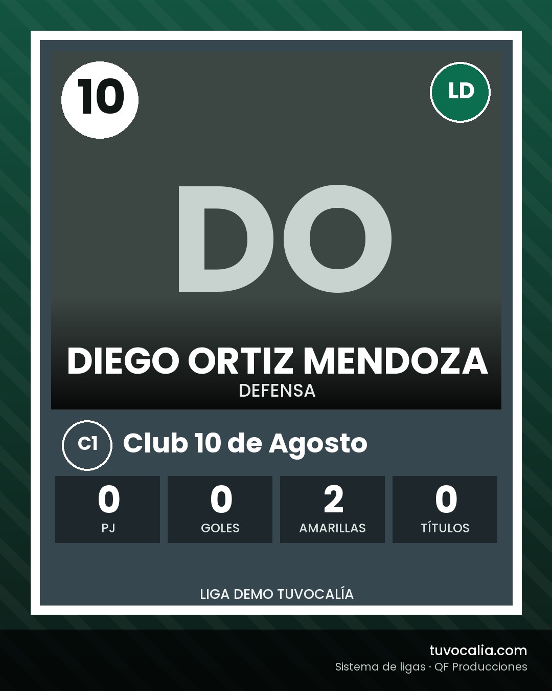 Cromo de Diego Ortiz Mendoza